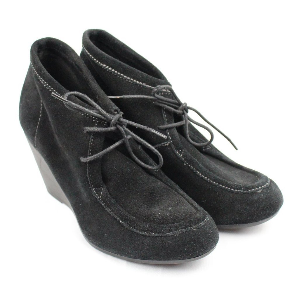Bjorndal Black Leather Moccasin Booties Size 9M